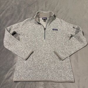 Patagonia Better Sweater Womens Medium Gray 1/4 Zip Fleece Pullover Outdoor